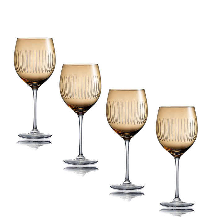 Everly Quinn Abida 4 Piece 17oz. Glass All Purpose Wine Glass